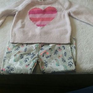 Oshkosh infant sweater and leggings.